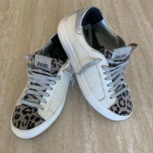 P448 Leopard Print Sneakers Size 39